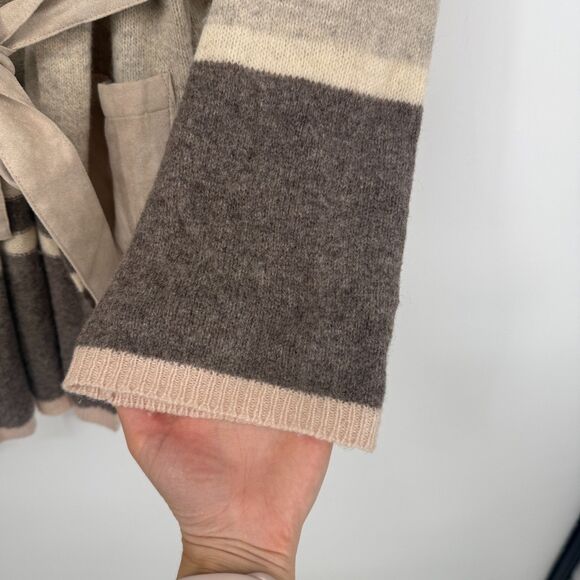 Angel Of The North Anthropologie Belted Long Cardigan Sweater 100% Wool Size S - Picture 5 of 13